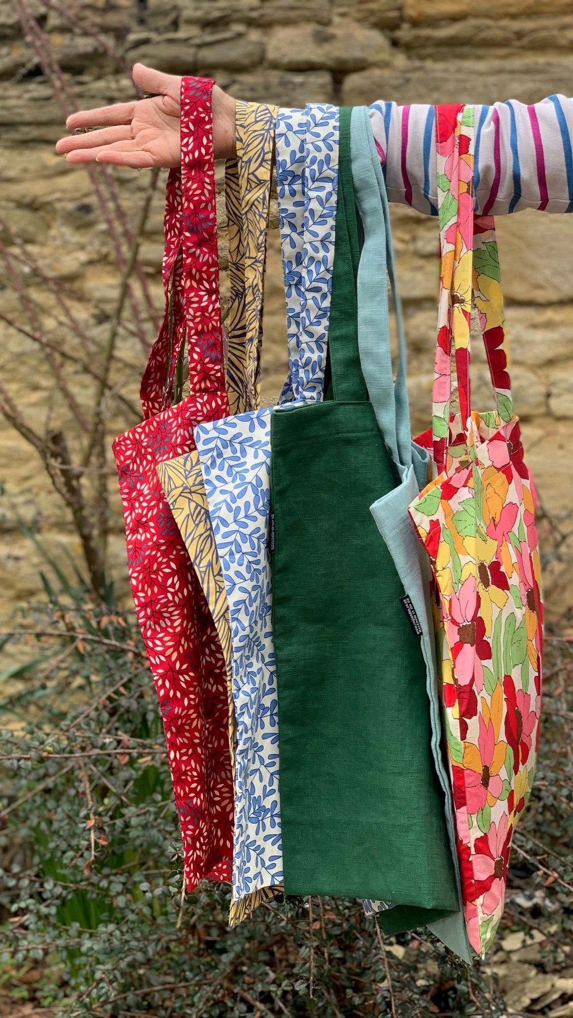 Handmade 100% Cotton Tote Bag | Shopper | Lightweight & Durable