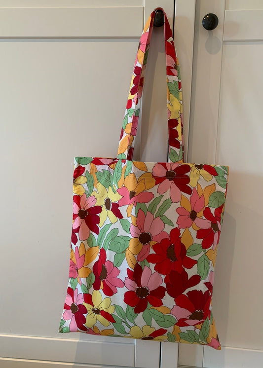 cotton colourful tote bag