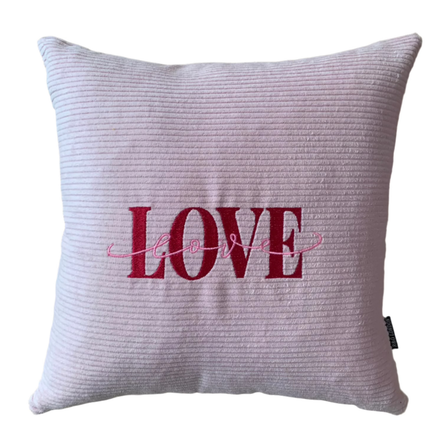 cushion cover with LOVE embroider