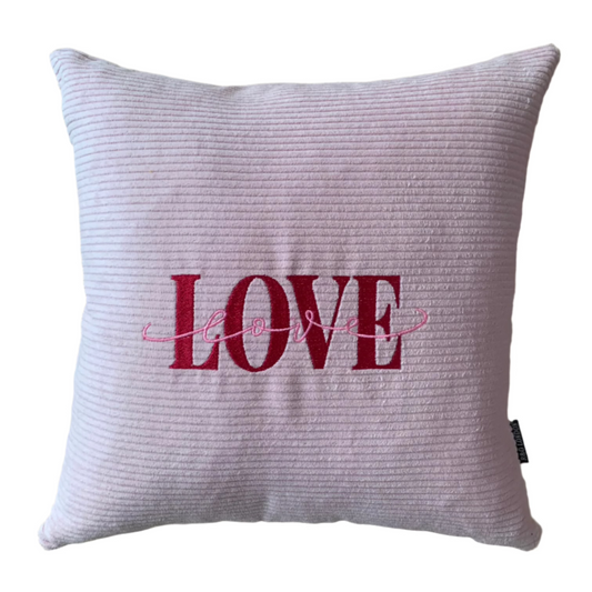 cushion cover with LOVE embroider